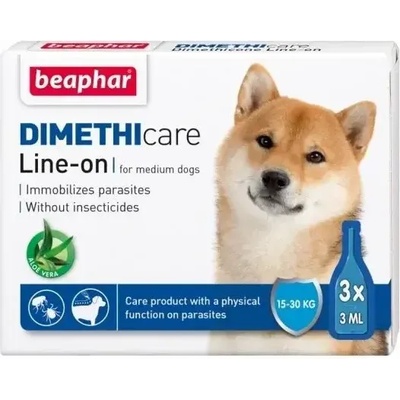 Beaphar Капки за средни породи кучета до 30 кг, без инсектицид Dimethicare Line-on Beaphar (80252559)