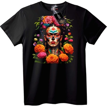 NOONEBRAND Тениска Флорален Череп за Ден на Мъртвите - 5XL, White