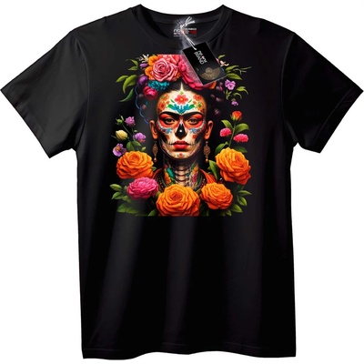 NOONEBRAND Тениска Флорален Череп за Ден на Мъртвите - 5XL, White