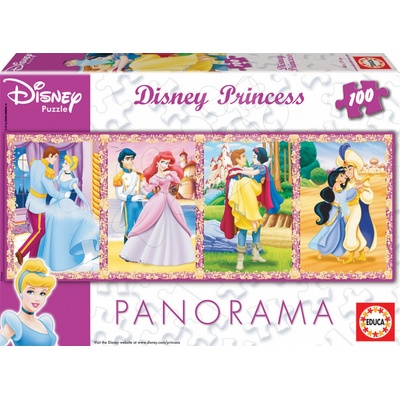 Educa 13500 CARDBOARD Panorama Princezné 100 dielov