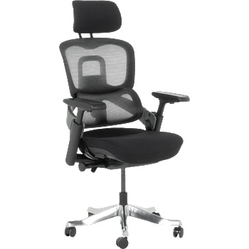 Ергономичен стол metz - черен (3520562)