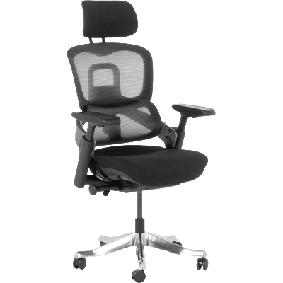 Ергономичен стол metz - черен (3520562)