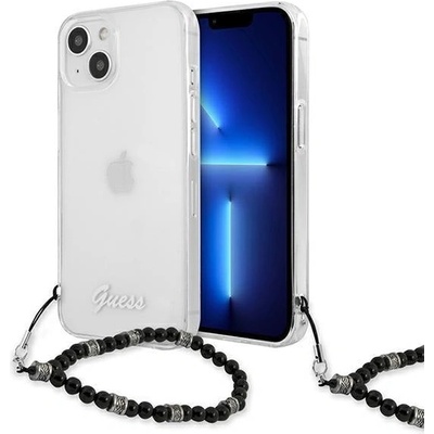GUESS Калъф Guess Script and Black Pearls за Apple iPhone 13, Прозрачност (GUE001782-0)