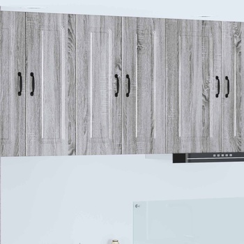 vidaXL Панел за миялна машина Kalmar 2 pcs Сив Сонома 30 x 31 x 80 см (884667)