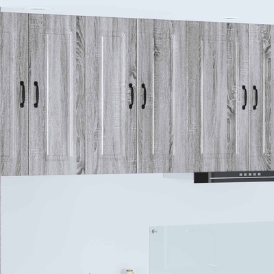 vidaXL Панел за миялна машина Kalmar 2 pcs Сив Сонома 30 x 31 x 80 см (884667)