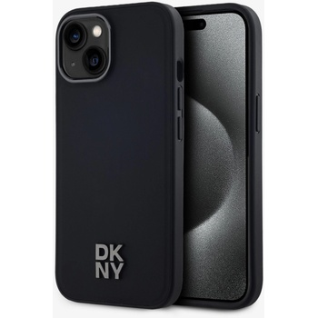 DKNY PU Leather Stack Logo Magsafe Back Cover за iPhone 15 Black DKNY DKNY | Cheren | ЖЕНИ | UNI