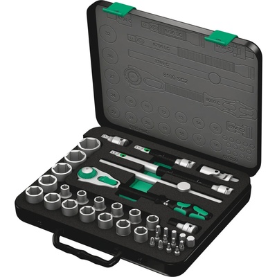 Wera 003645 Račňová sada Zyklop Speed 1/2" typ 8100 SC 2, metrická 37 dielov