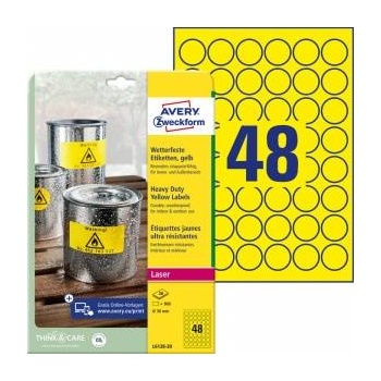 Avery Zweckform ETHYK. ZF 6128 SR. 30 A4 YELLOW 20 ARK. LABEL - L6128-20
