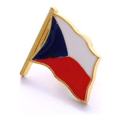 Odznak (pins) 20mm Česká vlajka vejúca - farebný