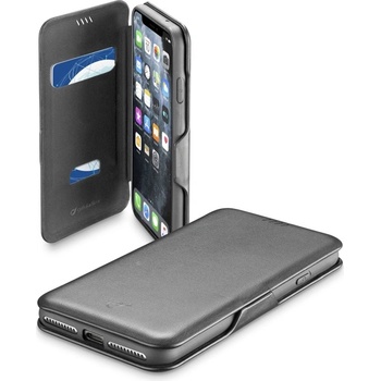 Cellularline Калъф за Apple iPhone 11 Pro, Flip Wallet, синтетична кожен, Cellular Line Book Clutch, черен (IT6112)