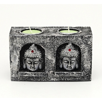 Svícen resin Buddha Barva: Stříbrná
