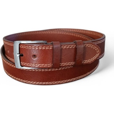 Penny Belts pánský kožený opasek Francisco hnědý