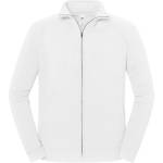 Fruit of the Loom iconic premium sweat jacket / Суитшърт с цип от плътен памук - бял xxl (16229000105)