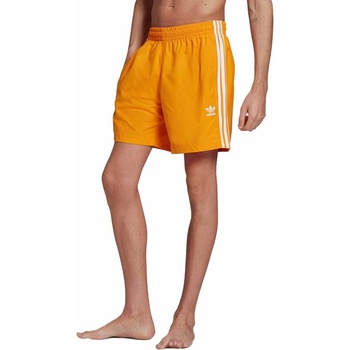 Image 1 of Adidas Adicolor Classics 3-Stripes Swim Shorts Orange