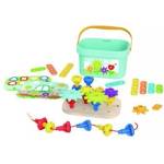 Tooky Toy Tooky Toy: Дървен строителен комплект в кофа - Градина