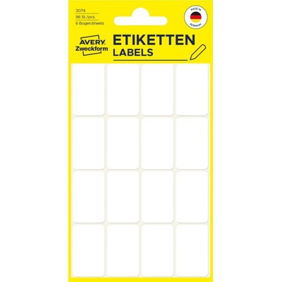 Avery Zweckform 3074 Etikety na ruční popis 29 x 18 mm 96 ks bílé