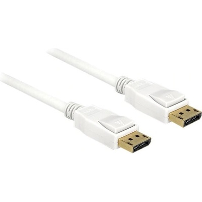 Delock DELOCK Displayport кабел DP към DP букса 5.00m бял 4K (84879)