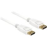 Delock DELOCK Displayport кабел DP към DP букса 5.00m бял 4K (84879)