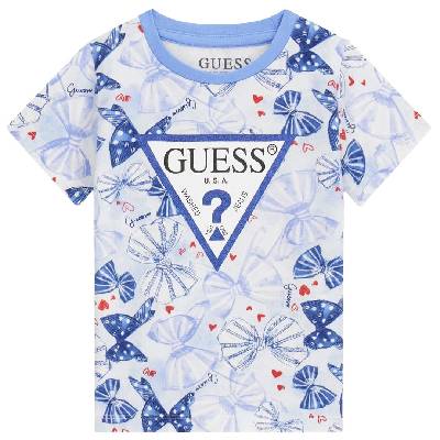 Тениска с къс ръкав Guess - Панделки, синя, 12 м (20261-K6RI06-K6YW4-P7TZ-12M)