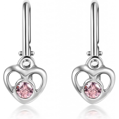 Jan Kos jewellery zlaté náušnice s růžovým kamenem 31502015