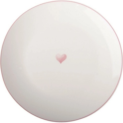 Porcelánový dezertní talíř se srdíčkem Beautiful Heart - Ø 20*2 cm - Clayre & Eef