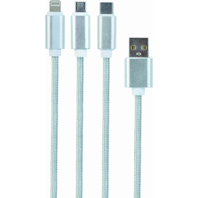 Gembird CC-USB2-AM31-1M-S USB 3-in-1, 1m, stříbrný