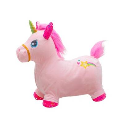 Baby Mix Plyšový skákací koník so zvukom Jednorožec