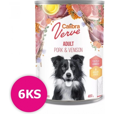 Calibra Dog Verve GF Adult Pork & Venison 6 x 400 g