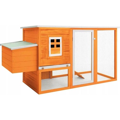 VidaXL kurník s hnízdící klecí 170164 192x75x103 cm hnědý