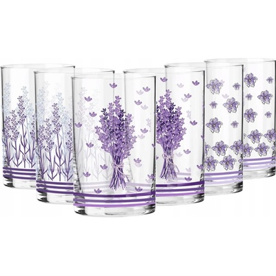 Krosno Poháre s levanduľovým motívom 6 x 250 ml