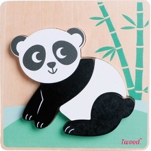 iWood vkládací puzzle Panda 4 dílky
