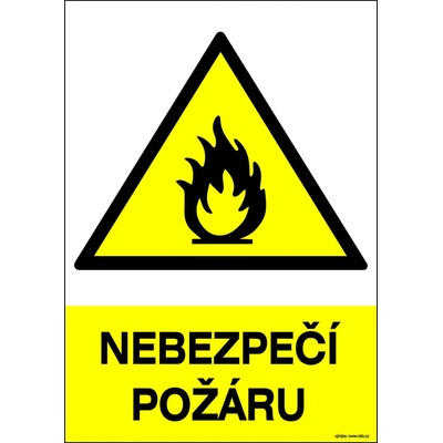 RAFO Samolepka Nebezpečí požáru Velikosti: A6 (10,5 x 15 cm)