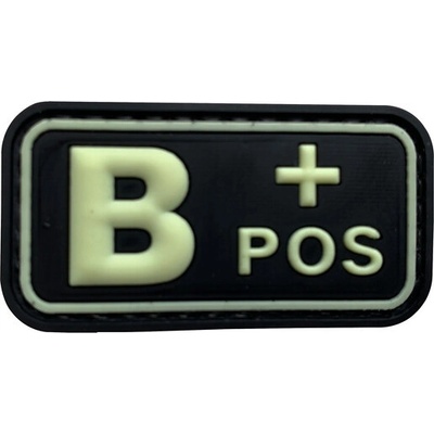 WARAGOD nášivka B POS PVC Patch Glow in the Dark
