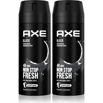 AXE Black Frozen Pear & Cedarwood дезодорант и спрей за тяло изгодна опаковка 2 x 150 ml