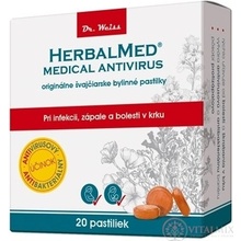 Dr.Weiss Herbalmed pastilky pri kašli zápale a bolesti v krku 20 ks