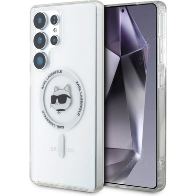 KARL LAGERFELD IML Choupette Head MagSafe Case - дизайнерски силиконов кейс с MagSafe за Samsung Galaxy S25 Ultra (прозрачен)