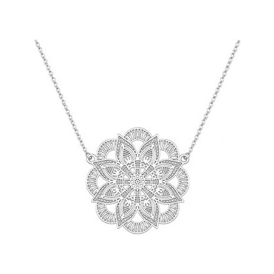 Auronitens Stříbrný náhrdelník mandala N1823