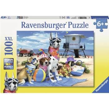 Ravensburger Пъзел Ravensburger от 100 XXL части - Без кучета на плажа (10526)