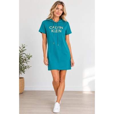Calvin Klein dámské tričkové šaty zelené