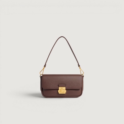 Coccinelle C-ME LOCK MEDIUM kožená kabelka Berry