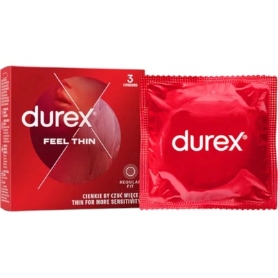 Durex Feel Thin - реалистично усещане презервативи (3 бр. )