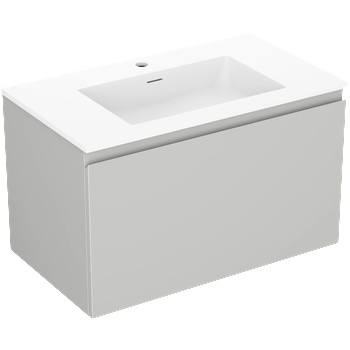 Mexen Orio шкафче за баня 80 см с мивка Otis, 1 чекмедже, сив мат/бял мат (91A10-08047-1-BF62-W18M01)