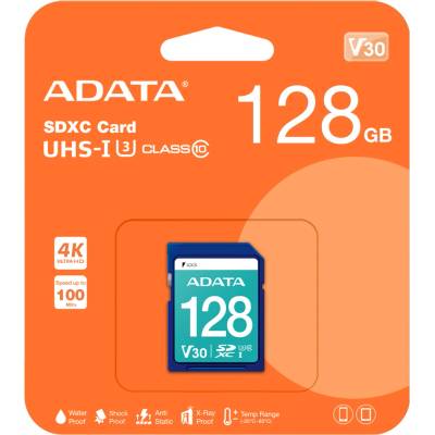 ADATA SDXC Class 10 128GB ASDX128GUI3V30S-R