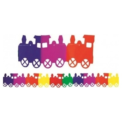 Girlanda papírová 400 x 18 cm vláček – Hledejceny.cz