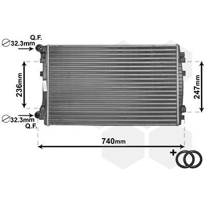 Chladič, chlazení motoru VAN WEZEL 58002338