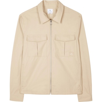 Ps paul smith Риза с дълъг ръкав PS PAUL SMITH Men's Cotton Zip Long Sleeve Overshirt - Beige 61
