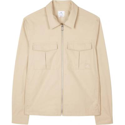 Ps paul smith Риза с дълъг ръкав PS PAUL SMITH Men's Cotton Zip Long Sleeve Overshirt - Beige 61