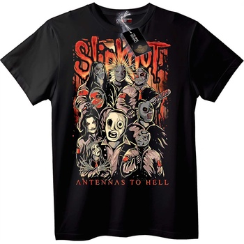 NOONEBRAND Тениска Slink Антени към ада - L, Black