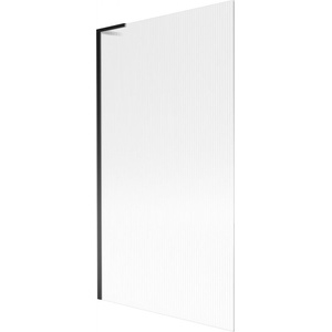Mexen Next L вана екран с 1 крило 100 x 150 cm, райета, черен - 895-100-000-03-09-70 (895-100-000-03-09-70)
