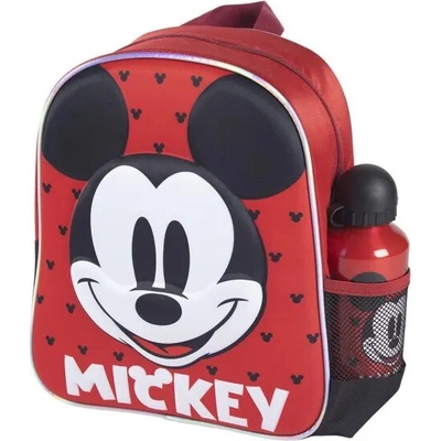 CERDÁ Detský set - 3D batoh + Športová hliníková fľaša MICKEY MOUSE, 2100003588